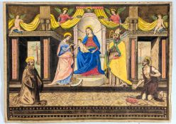 Continental School, a watercolour sketch of Madonna and child, early 20th century, inscribed '