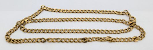 A 9ct gold link necklace, approx 10g.