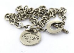 Tiffany & Co, a Return to Tiffany necklace, curb link necklace with toggle clasp, marked Tiffany &