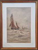 William Cannon (British, 1840-) watercolour maritime scene, signed lower left and dated 1911,