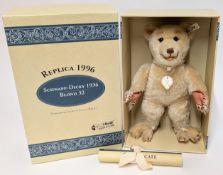 Steiff Schnapp-Dicky 1936 Blond 32 Replica teddy bear, chest tag and ear tag, LE 00918, with