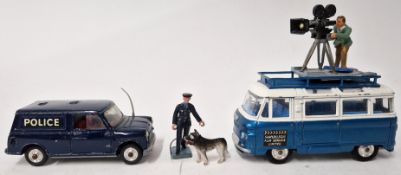 Corgi Toys, two die cast model vehicles to include Austin Mint Police Van with model policeman,