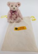 Steiff limited edition ‘Diana Always in Our Hearts’ teddy bear, rose mohair with pink ribbon and
