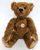 Steiff Johann limited edition growler teddy bear, fully jointed with russet mohair, 2011, white
