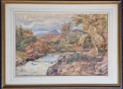 John Cox Junior, two watercolour landscapes of rural scenes, signed, framed and glazed, overall size