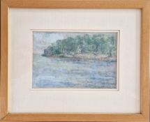 Chris (Christopher) Deakin (Plymouth Artist, 1946-2007), pastel on paper 'Barnpool, Mount Edgecombe