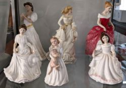 Royal Doulton, a collection of six figures, to include Summer Breeze HN 3724, Summers Day HN 3378,