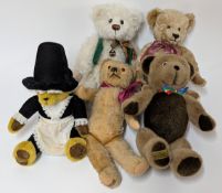 Dean’s Rag Book Co. Ltd. limited edition white growler bear ‘Chris’, no. 1/10, wearing green