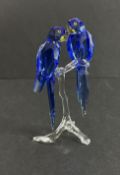 Swarovski Crystal Glass, 2014 - Hyacinth Macaws, boxed.