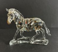 Swarovski Crystal Glass, Zebra, boxed.