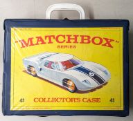Matchbox, a Matchbox Series Collectors Case No. 41 with model vehicles in four plastic trays.