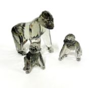 Swarovski Crystal Glass, 2009 Annual Edition - Endangered Wildlife - Gorilla's and Annual Edition
