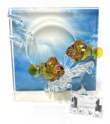 Swarovski Crystal Glass, 2005 Annual Edition - Wonders Of The Sea - Harmony, with plaque, boxed.