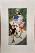 Beryl Cook O.B.E. (British, 1926-2008) two open prints, to include 'Harrods', framed and glazed,