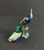 Swarovski Crystal Glass, 2013 - Peacock - SCS Loyalty, boxed.
