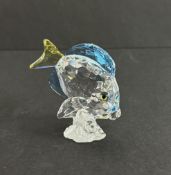 Swarovski Crystal Glass, 2007 Tang Fish Blue, boxed.
