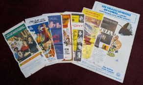 A collection of 1970s coloured film posters including an A1 poster for Walt Disney Productions '