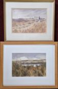 Jan Gregson (Pembrokeshire Artist, 1949-), two watercolour landscapes, to include 'Pembrokeshire