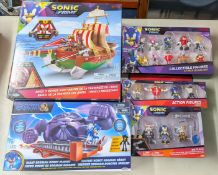 Sonic the Hedgehog, a collection of figures and games, to include Sonic Prime Action and