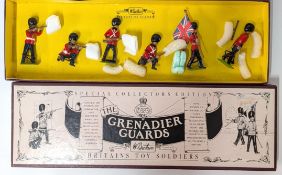 A boxed set of the Grenadier Guards model soldiers.