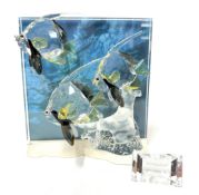 Swarovski Crystal Glass, 2007 Annual Edition - Wonders Of The Sea - Community, with plaque, boxed.