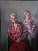 Robert Lenkiewicz (1941-2002), oil on canvas, 'Old and Young'