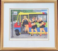 Beryl Cook O.B.E. (British, 1926-2008) limited edition print 'Bus Stop'