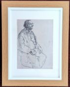 Robert Lenkiewicz (1941-2002) ink drawing on paper 'Sid'