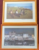 John Makin (Plymouth Artist, 1947-), print, 'Barbican Nights', 1996, framed, 81cm x 56cm,