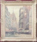 Eli Cale, oil painting of continental scene, mid-twentieth century, framed, overall size 76 x 56cm.