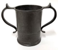 A Charles II Quart Tankard, with stamp on handle, C I I KIK ?, height approx. 18cm.