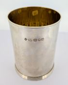A silver cup with gilt interior, hallmarked London 2004, total weight approx. 5.73oz.