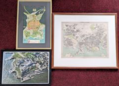 A collection of antiquarian and later prints of Plymouth, including a 17th century etching