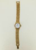 A ladies Raymond Weil gold plated watch, with receipt.