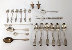 A set of six Victorian silver teaspoons, each inscribed J.C. to M.E. Ray May 18 1957