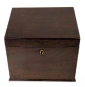 A wooden stationary box, height approx. 24.3cm.