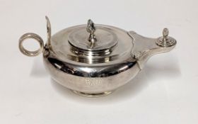 George V London silver 'Aladdin Lamp', presented to Mayoress of Plymouth Mrs J. Clifford Tozer