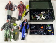 Hasbro Action Man, Four Figurines, to include Action Man Special Operations Green Camouflage, 'Dr.