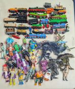 A collection of toys, to include plastic monsters and figurines, some Columbia Pictures, Kenner