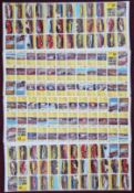 Dubreq Top Trumps, four sheets of uncut top trumps cards, to include 'Power Boats', 'Fabulous