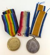 A First World War pair, to include The Victory Medal, and 1914-1918 George V medal, inscribed '12573