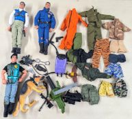 Hasbro Action Man, Three Figurines, to include 1996 'Hands Up', Police Officer with flocked hair,