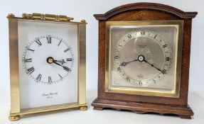 A Payne & Son, Oxford Elliot clock, together with a London Clock Co. quartz movement brass