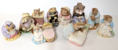 Royal Albert, a collection of Beatrix Potter figurines, to include 'Hunca Munca', 'Lady Mouse made a
