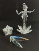 Swarovski Crystal Glass, Disney - Tinker Bell, with plaque, no box (damages).