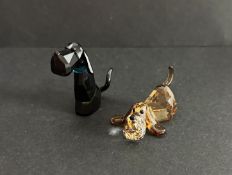Swarovski Crystal Glass, Lovlots - Gang of Dogs - Peppino and Gang of Dogs - Salvatore, boxed.