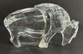 Swarovski Crystal Glass, Symbols - Buffalo, boxed.