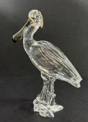 Swarovski Crystal Glass, Spoonbill, boxed.