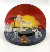 Swarovski Crystal Glass, Disney - Lion King Collection including Pumba, Timon, Simba Cub, Mufasa,