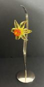 Swarovski Crystal Glass, Paradise Flowers - Dacali light Topaz, boxed.